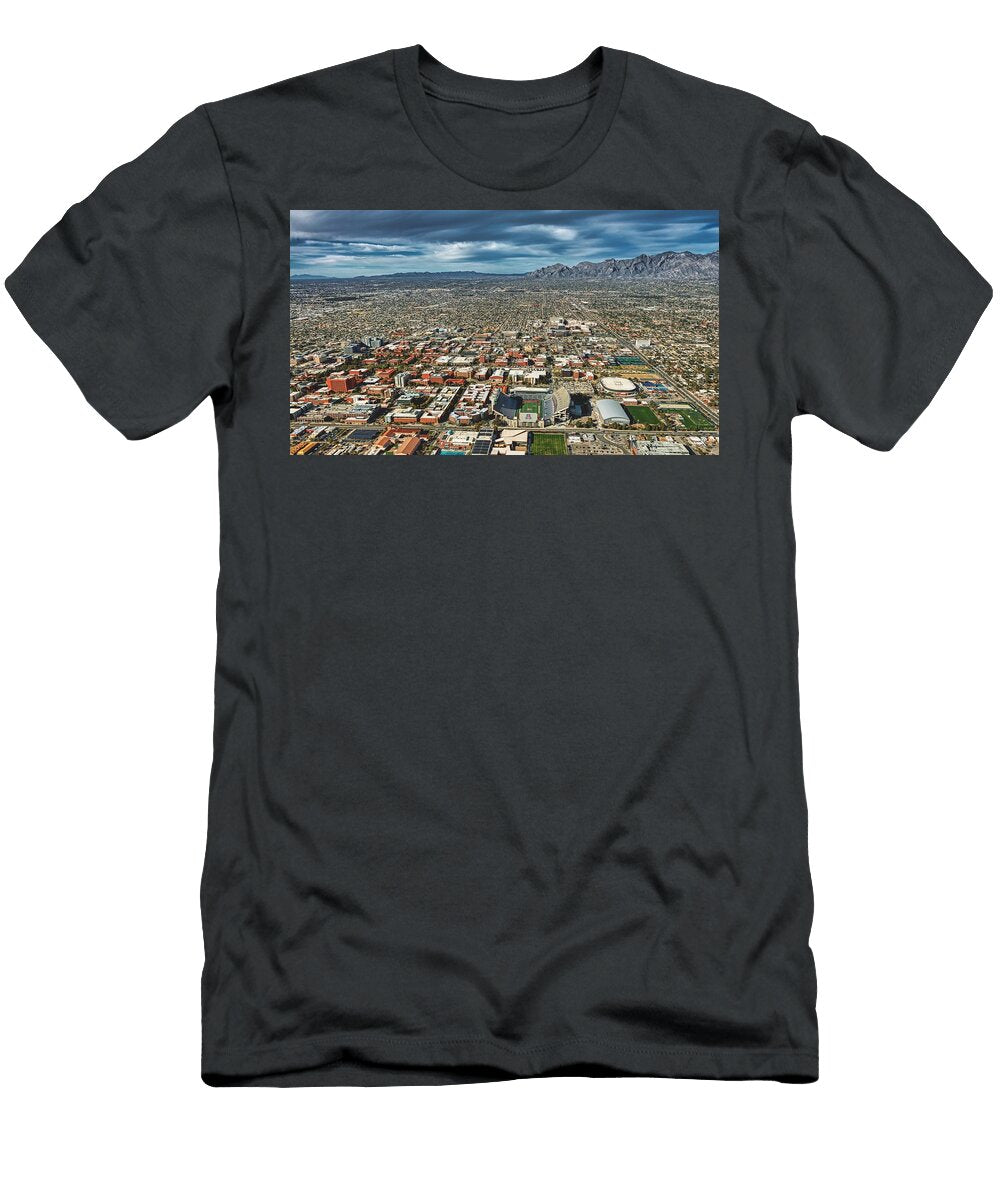 2 Aerial View of the University of Arizona Campus Mountain Dreams T-Shirt