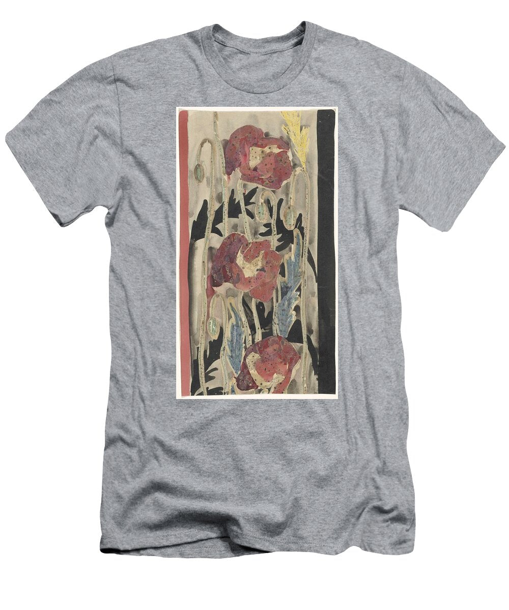 2 Design with Poppies for the Edge of the Tapestry View of Florence Carel Adolph Lion Cachet 1874 Carel Adolph Lion Cachet T-Shirt