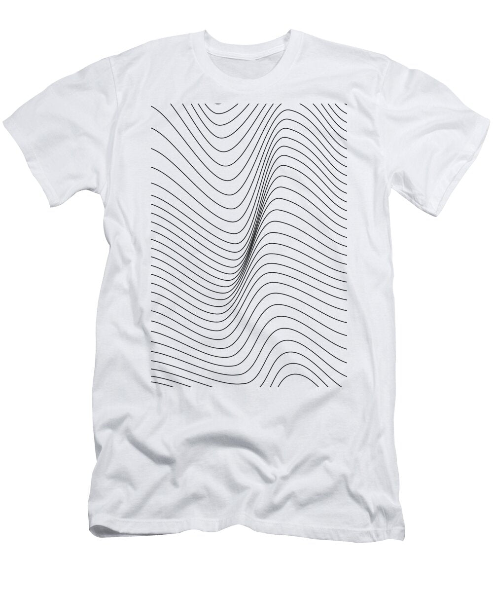 2 Line Art Black and White Jodoto Design T-Shirt