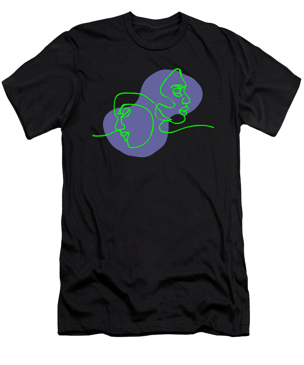 2 Lineart Face Manuel Schmucker T-Shirt