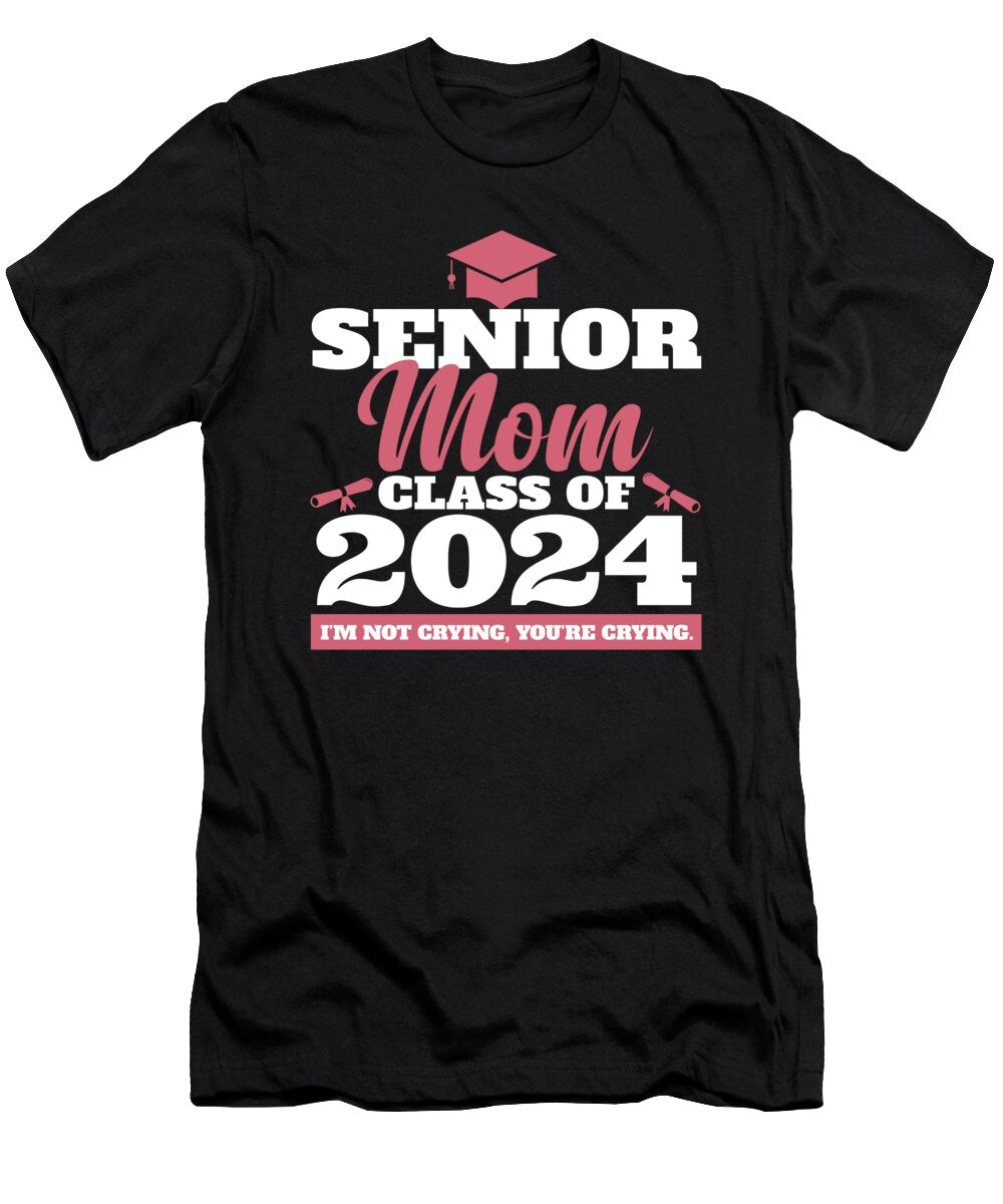 2 Proud Mama Senior Mom Class of 2024 Funny Graduation Party Maximus Designs T-Shirt
