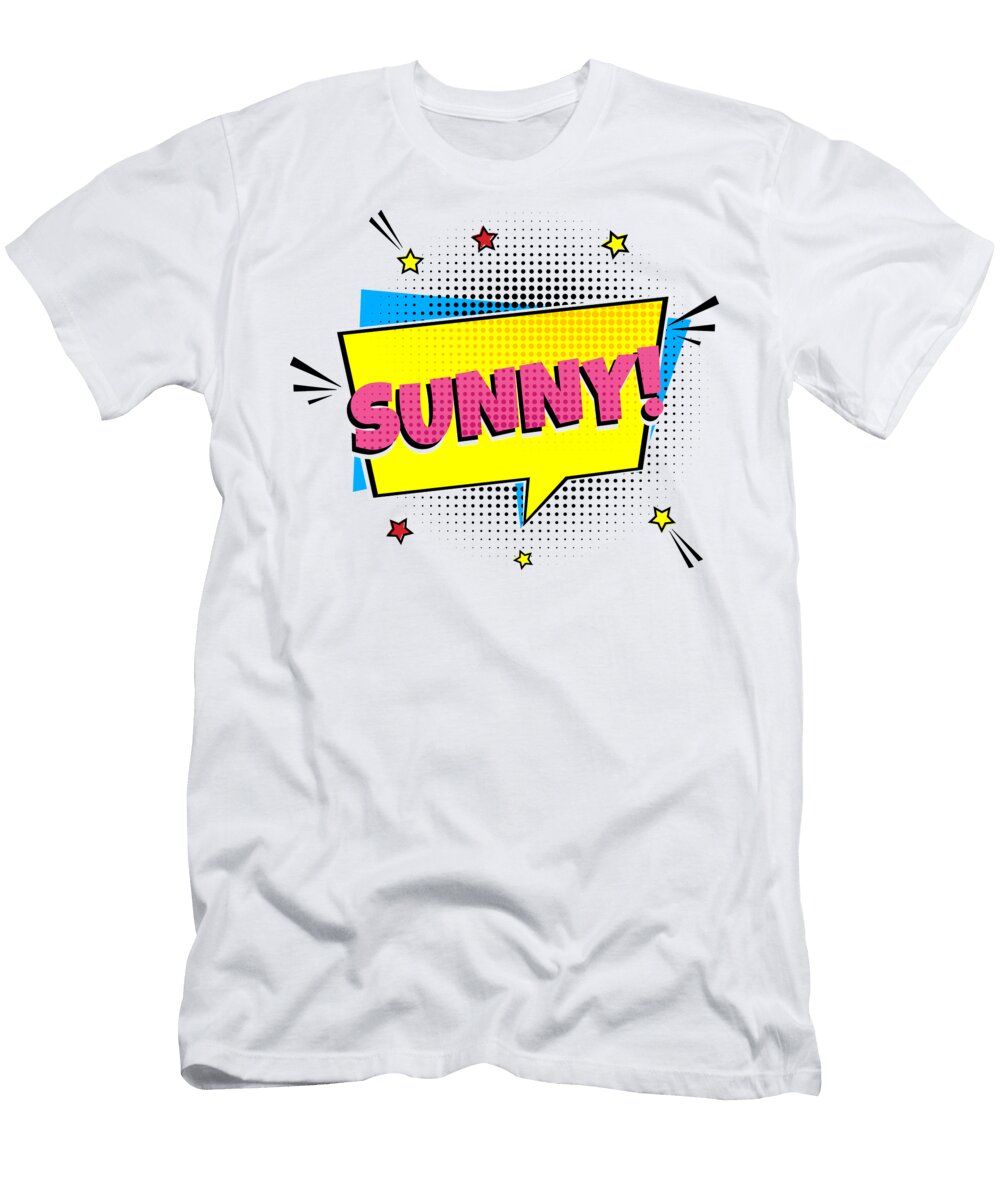 2 Sunny Comic Speech Bubble Print on Demand T-Shirt