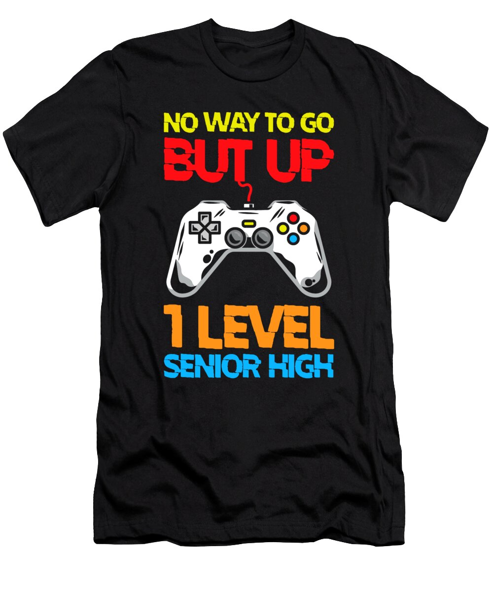 2 Teens Back to School No Way to Go Up One Level Senior High Boys Toms Store T-Shirt