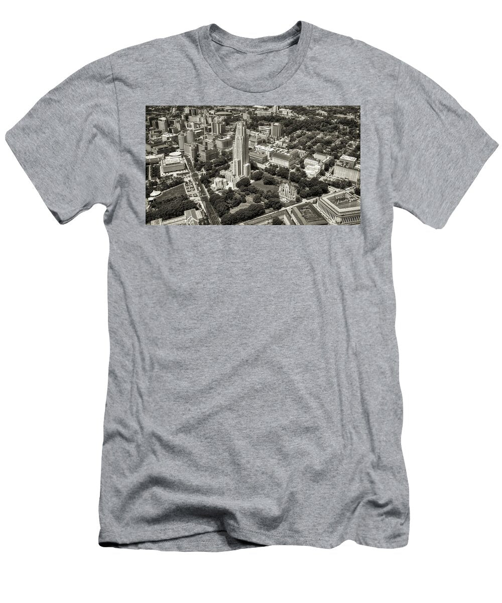 2 University of Pittsburgh Campus Aerial View Mountain Dreams T-Shirt