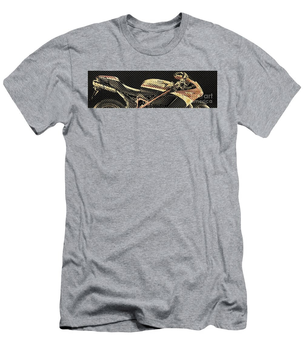 2010 Ducati 1198r Corse Abstract Art Brush and Bike T-Shirt
