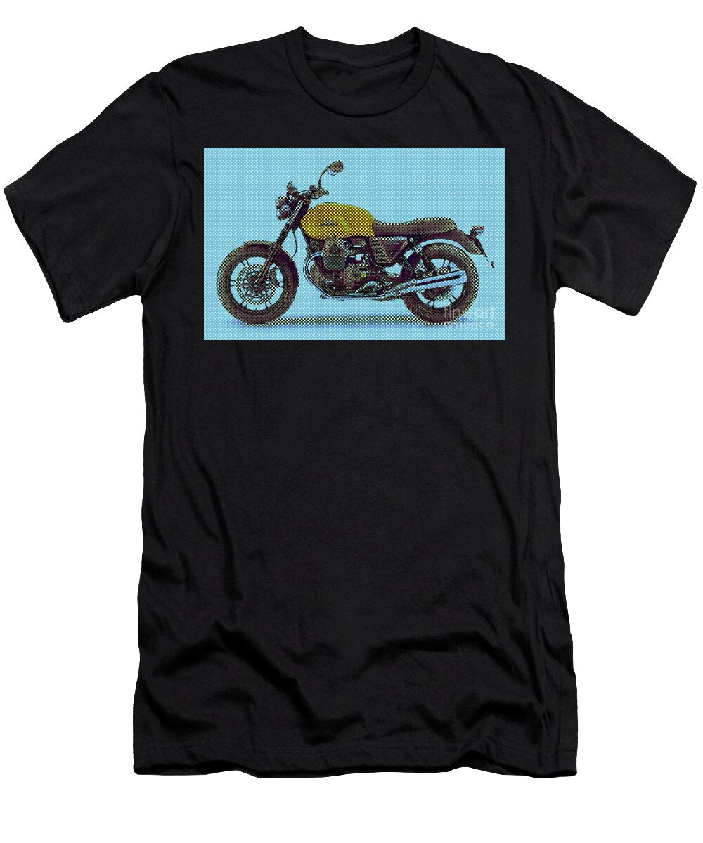 2016 Moto Guzzi V7 Ii Stone Absabstract Art Brush and Bike T-Shirt