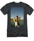 3 a Man Holds Up His Catch Proudly Jay Reilly T-Shirt