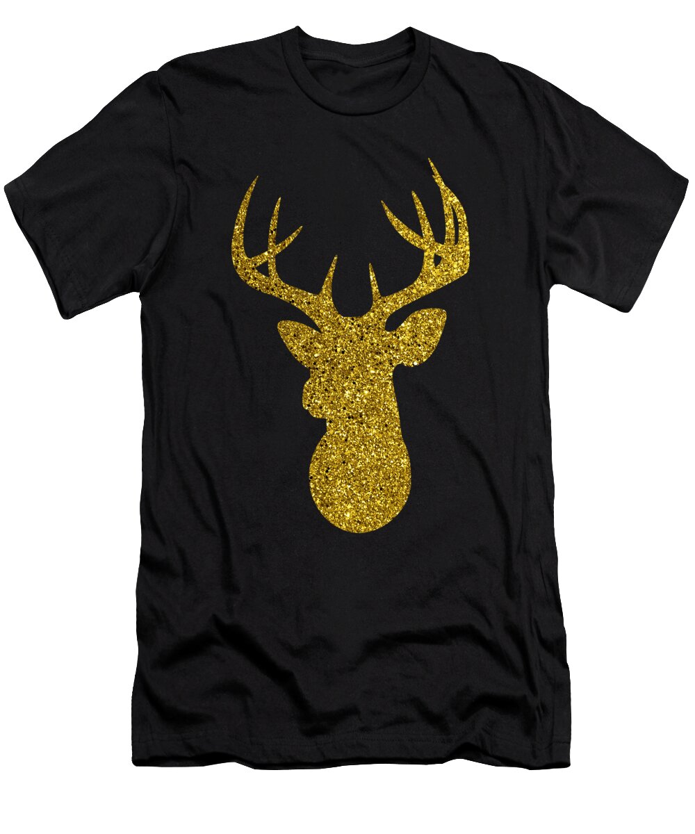 3 Abstract Dear Head Illustration Calnyto T-Shirt