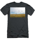 3 Autumn Field with Yellow Grass and Mountains Elena Saulich T-Shirt