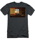 3 Cat Lays on Bed At Sunset Reyes Calvo T-Shirt