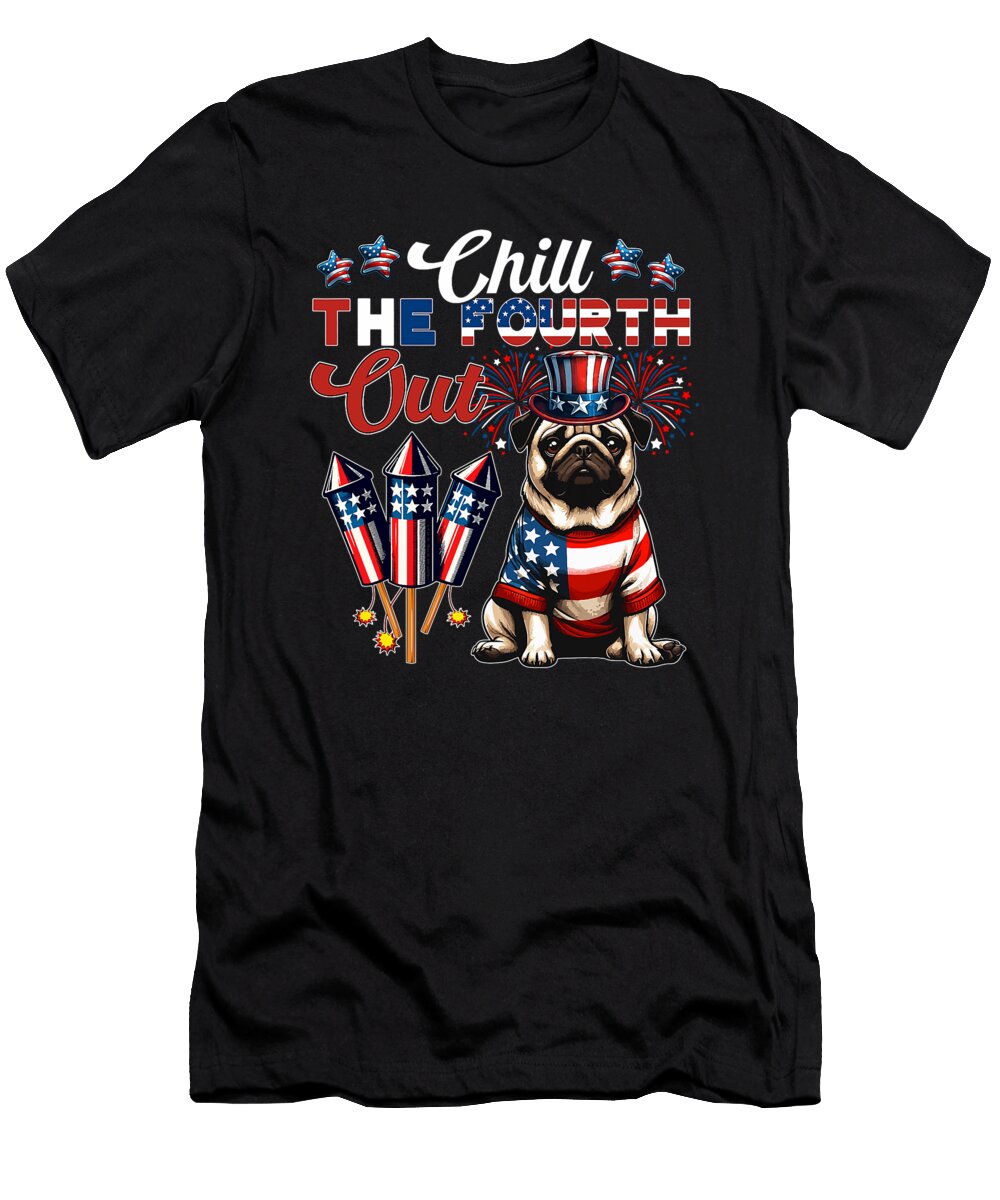 3 Chill the Fourth Out Costume 4th of July Cute Natalie Lidford T-Shirt