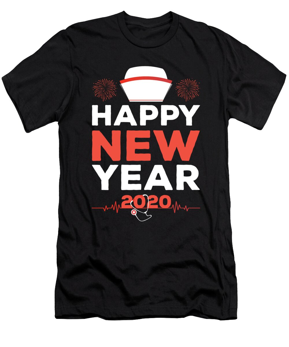 3 Happy New Year 2020 Nurse Gift Haselshirt T-Shirt