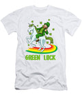 3 Leprechaun Rides a Unicorn on a Rainbow Mister T-Shirt
