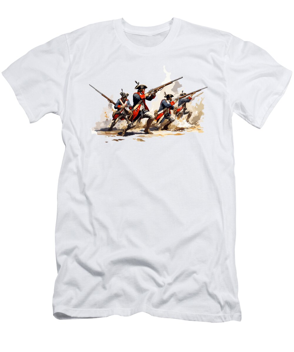 3 Line Infantry 17 18th Century Infantry Benjamin Burkert T-Shirt