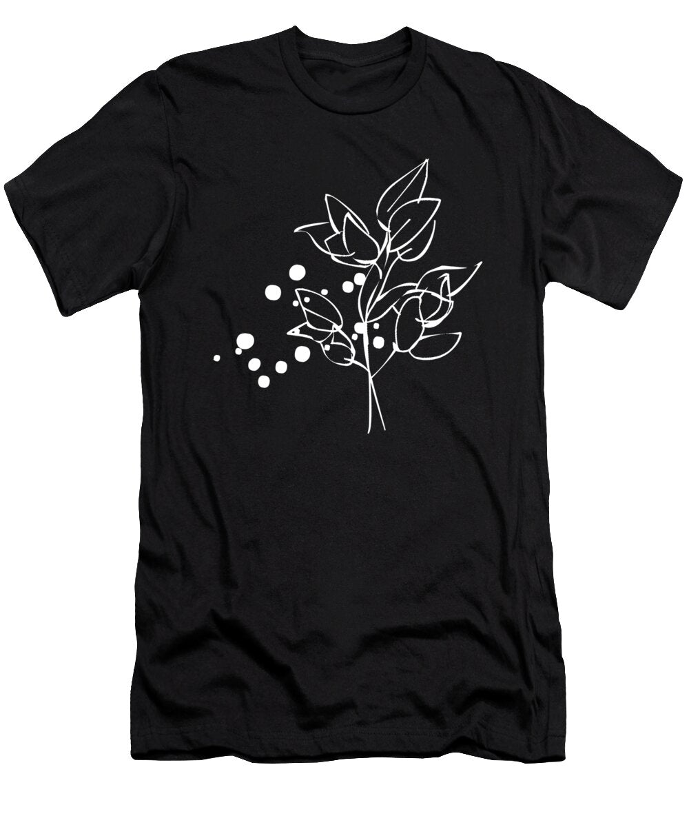 3 Lineart Flowers Manuel Schmucker T-Shirt