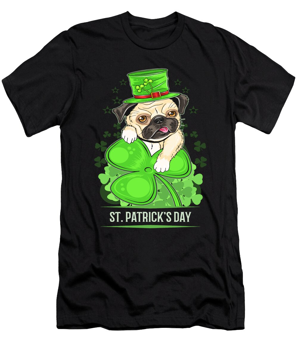 3 St Patricks Day Puppy Pug Calnyto T-Shirt