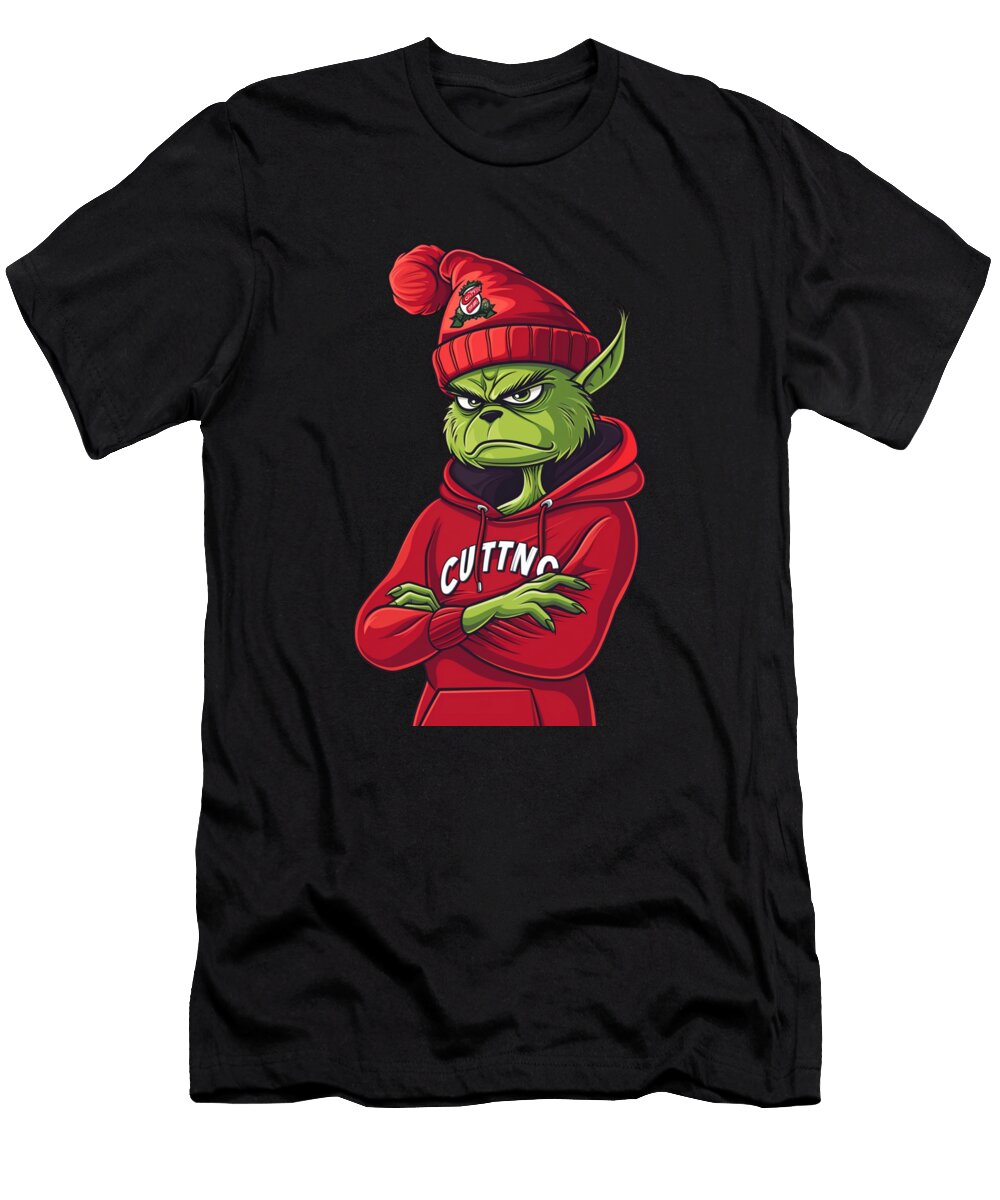 3 the Grinch Vs Cleveland Indians Logo Showdown Rush T-Shirt