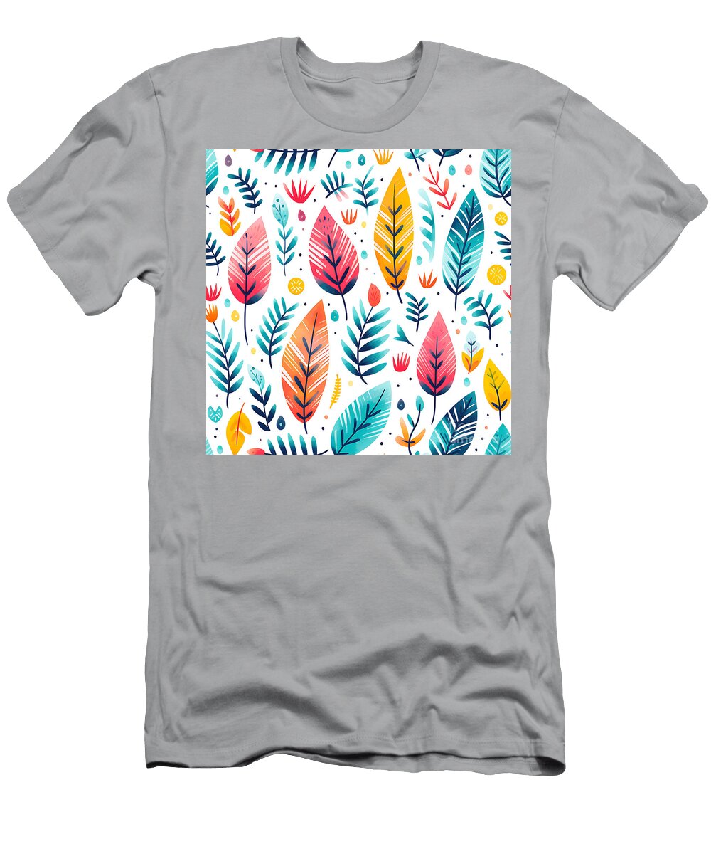 3 Tribal Wall Stencils Watercolor Vibrant Colors By Asar Studios Celestial Images T-Shirt