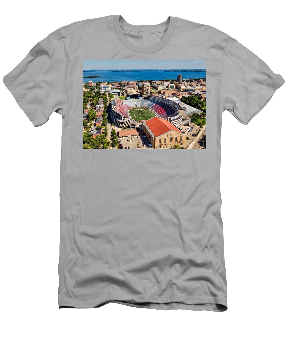 3 University of Wisconsin and Camp Randall Stadium Mountain Dreams T-Shirt