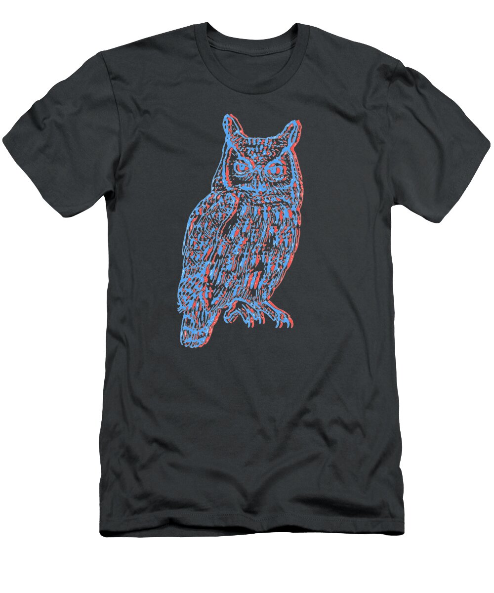 3d Owl Cold Wash T-Shirt