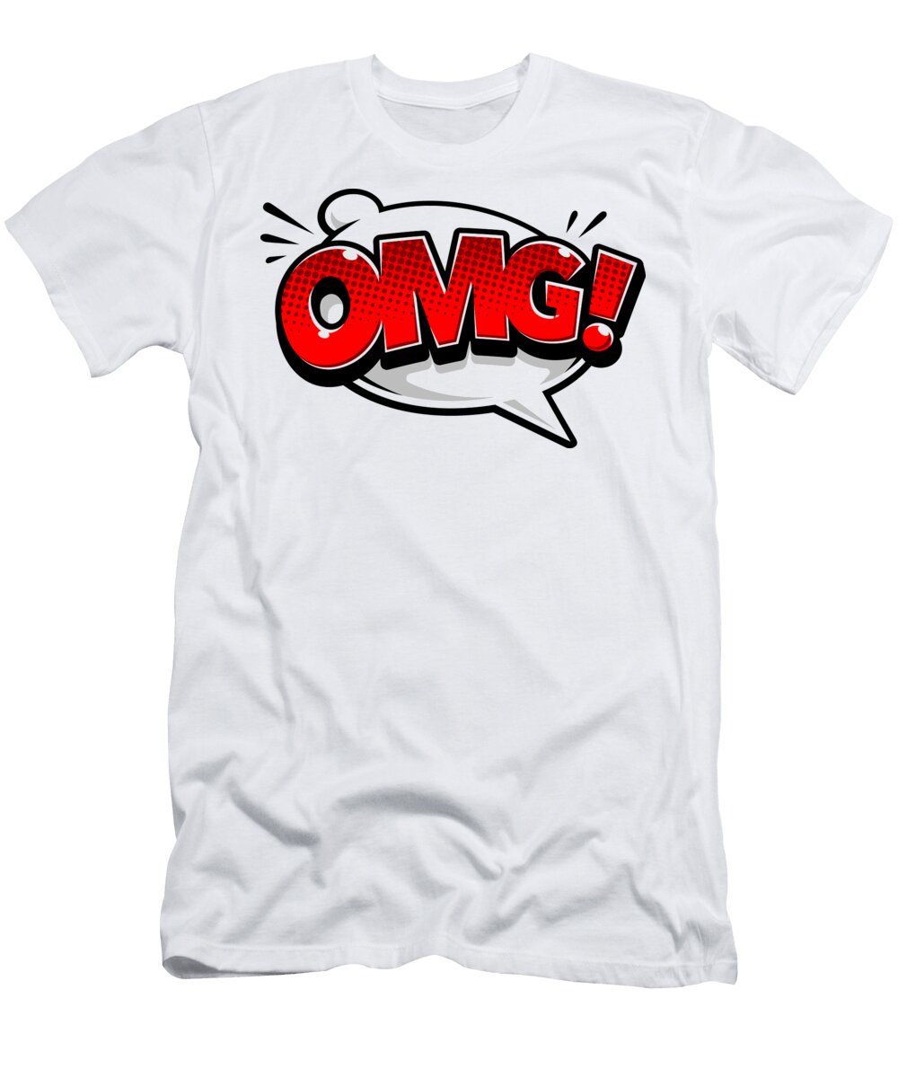 4 Omg Comic Speech Bubble Print on Demand T-Shirt