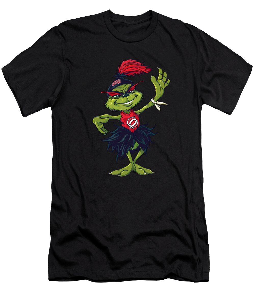 4 the Grinch Vs Cleveland Indians Logo Rivalry Rush T-Shirt