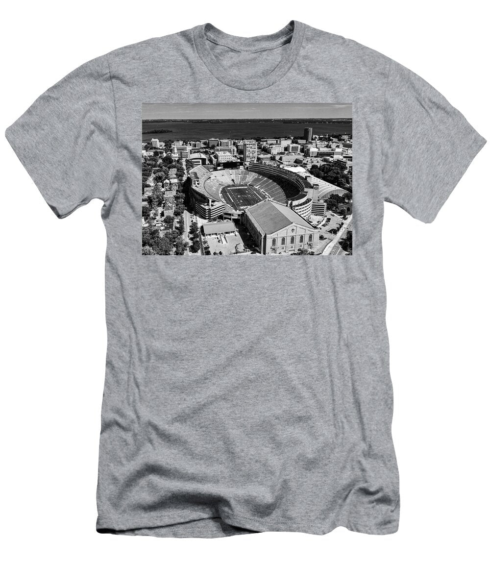 4 University of Wisconsin and Camp Randall Stadium Mountain Dreams T-Shirt