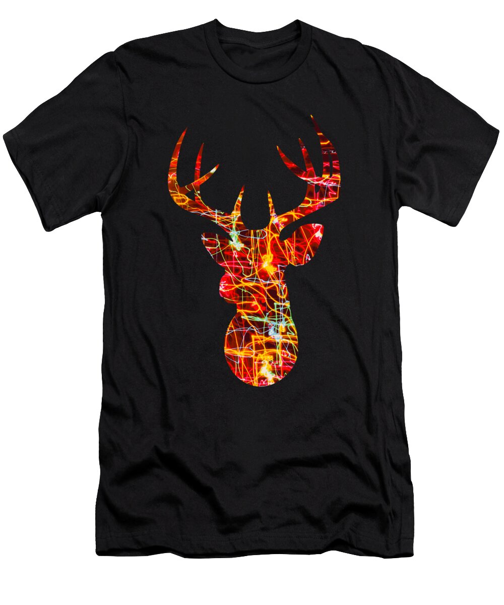 5 Abstract Dear Head Illustration Calnyto T-Shirt