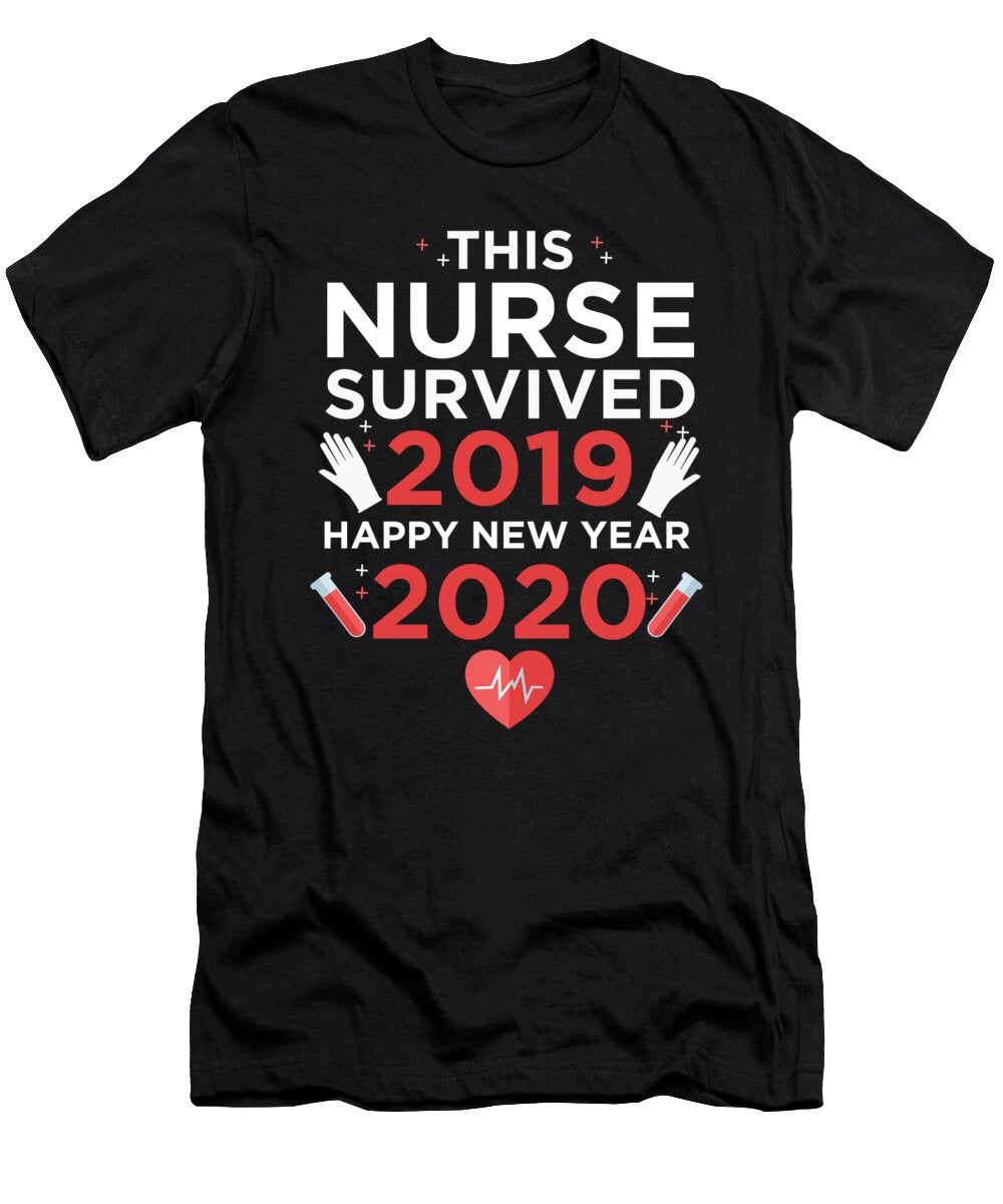5 Happy New Year 2020 Nurse Gift Haselshirt T-Shirt
