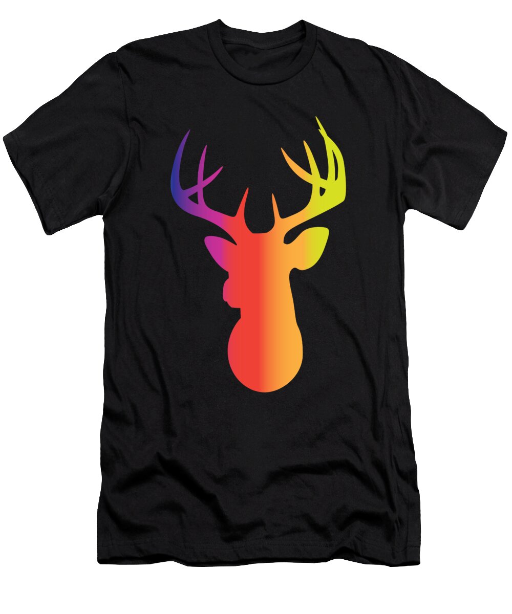 7 Abstract Dear Head Illustration Calnyto T-Shirt