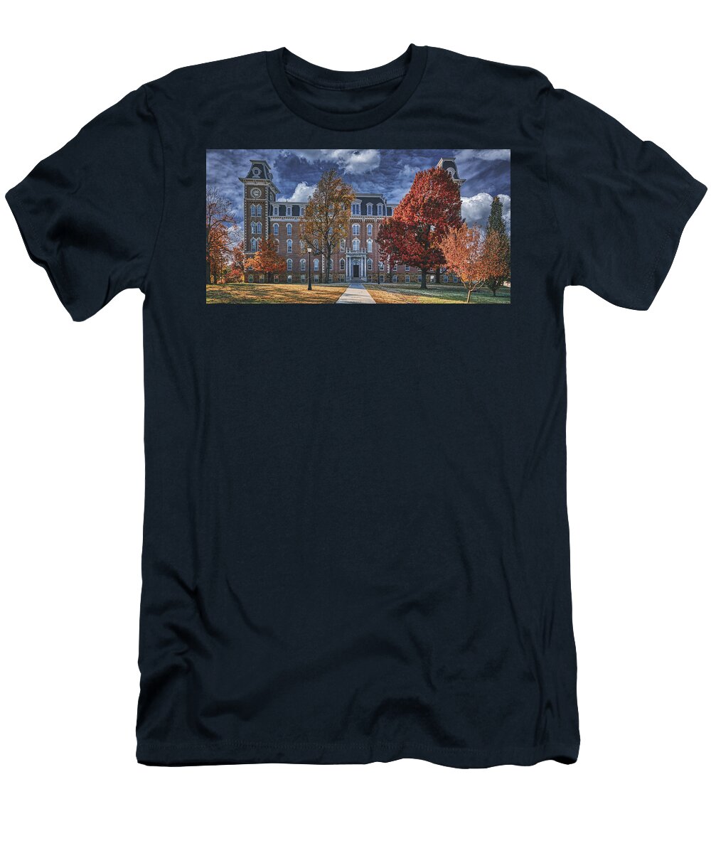 A Beautiful Autumn Scene on the Campus of the University of Arkansas Mountain Dreams T-Shirt