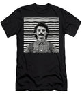 A Black and White Image of a Man with a Moustac a F E E Ddedbcf Artistic Rifki T-Shirt