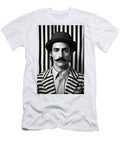 A Black and White Image of a Man with a Moustac Bfffeb a C C Fee Artistic Rifki T-Shirt