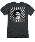 A Black and White Image of a Man with a Moustac Caf F Fb Bf Fefdd Artistic Rifki T-Shirt