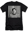 A Black and White Image of a Man with a Moustac Ece D Cd Be Ecce Artistic Rifki T-Shirt