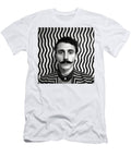 A Black and White Image of a Man with a Moustac Eda Fa E a B Artistic Rifki T-Shirt