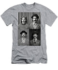 A Black and White Image of a Man with a Moustac Fb D E E Ce Artistic Rifki T-Shirt