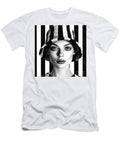 A Black and White Image of a Woman in the Styl Dec Ea Bb Cd Fdbfe Artistic Rifki T-Shirt