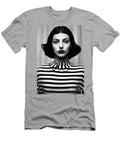 A Black and White Image of a Woman with a Moust Cf B Bd Efcedc Artistic Rifki T-Shirt