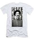 A Black and White Image of a Woman with a Moust Fbddcd Ea F Ae Cececd Artistic Rifki T-Shirt