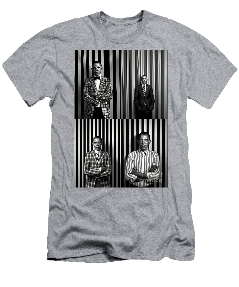 A Black and White Image of Barack Obama in the Da Dbd Fe a Adacdb Artistic Rifki T-Shirt