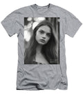 A Black and White Photo of a Woman with Long Ha Bcff Cdec a B Dadae Artistic Rifki T-Shirt