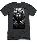 A Black and White Picture of a Woman with Her H Bef Bd F E Dbf By Asar Studios Artistic Rifki T-Shirt