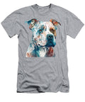 A Bohemian Patterned Watercolor of a Pit Bull Terrier Boho Animals G Van Rooyen T-Shirt