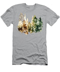 A Delicate Ombre Forest Sepia to Green Watercolor Trees and Leaves G Van Rooyen T-Shirt