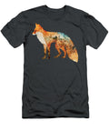 A Fox Overlaid with Bohemian Forest Scene in Watercolor Boho Animals G Van Rooyen T-Shirt