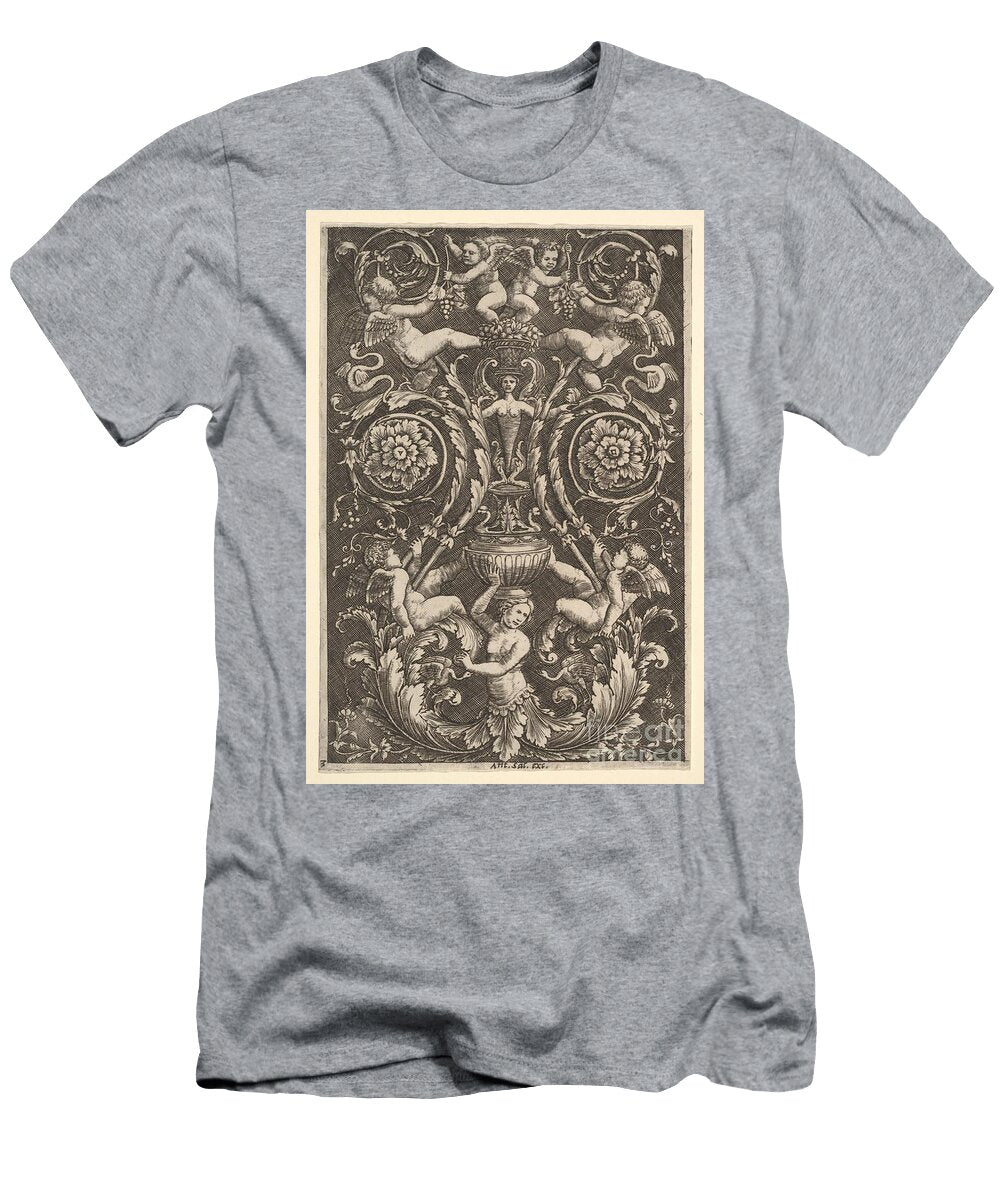 A Panel of Ornament with Putti and Other Figures Shop Ability T-Shirt