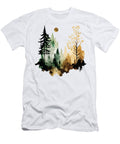 A Sepia Forest Under the Moon Watercolor Trees and Leaves G Van Rooyen T-Shirt