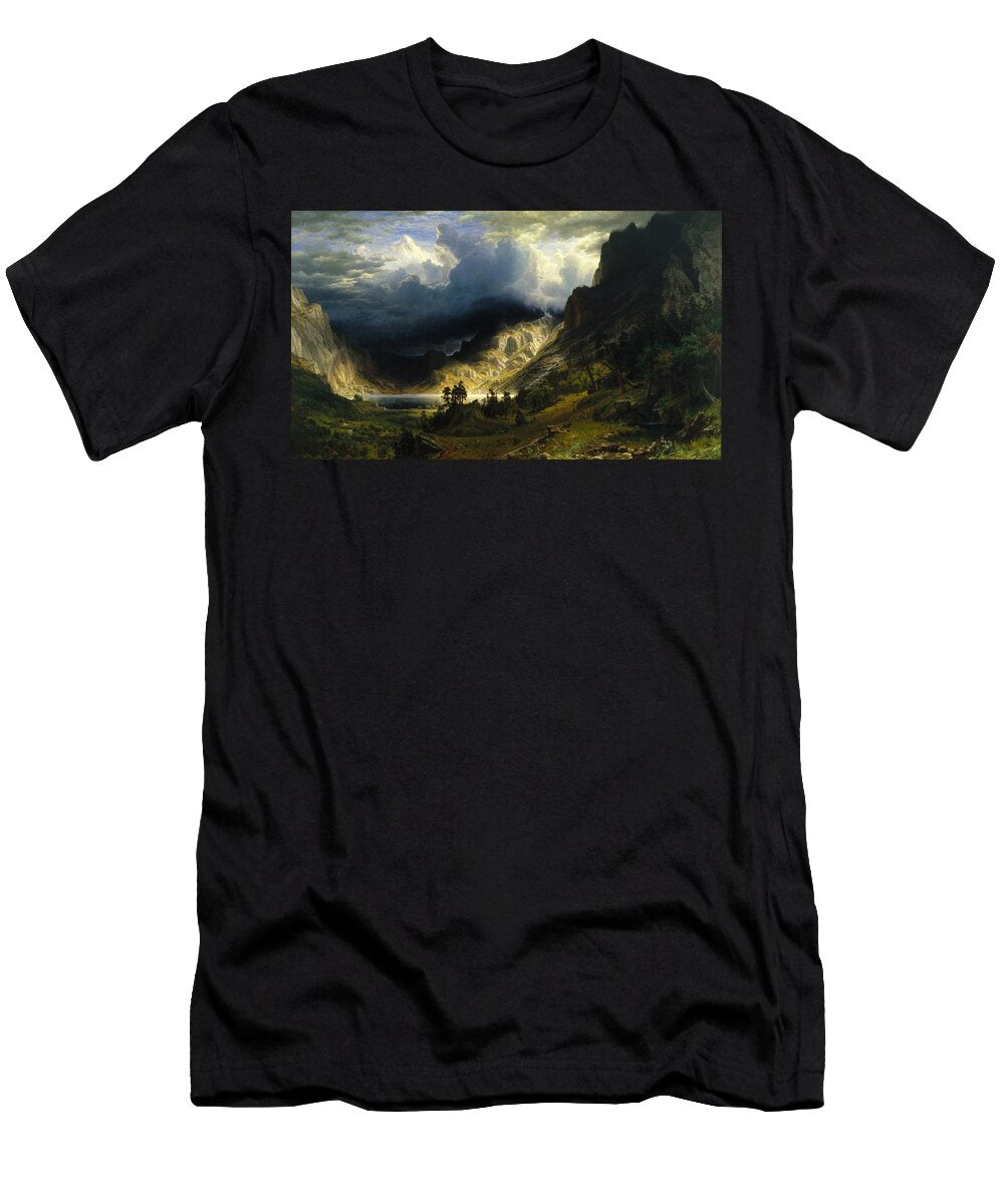 A Storm in the Rocky Mountains Mt Rosalie Albert Bierstadt T-Shirt