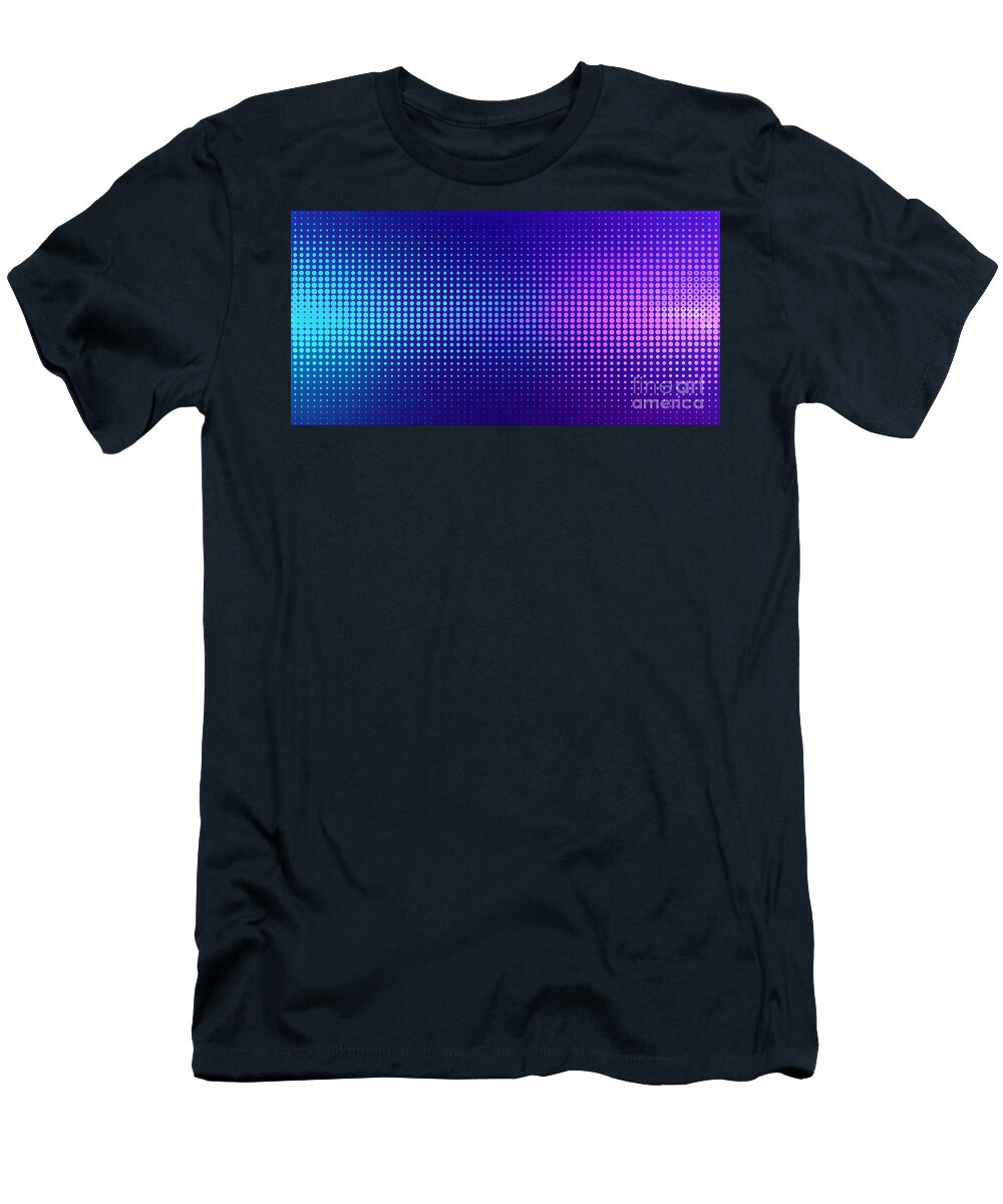 A Vibrant Gradient of Blue to Purple Forms the Background of the Image Punctuated By a Matrix Odon Czintos T-Shirt